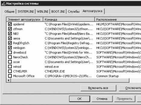 Оптимизация Windows: отключение автозапуска программ Очистка автозапуска в браузерах